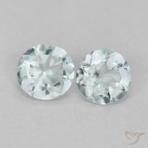 Achetez naturel 0,23ct bleue aigue-marine gems, coupe roude, en provenance inde chez gemselect. en stock, livraison internationale!