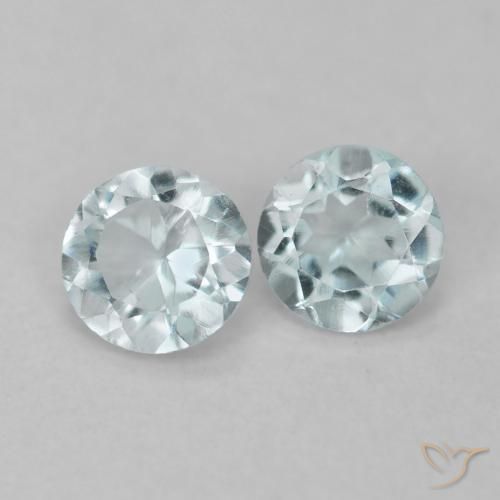 Achetez naturel 0,23ct bleue aigue-marine gems, coupe roude, en provenance inde chez gemselect. en stock, livraison internationale!