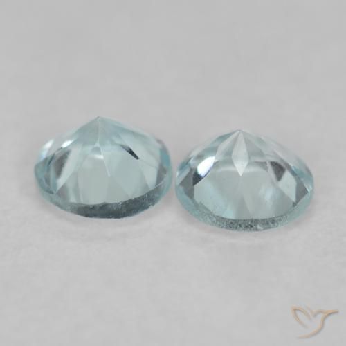 Achetez naturel 0,23ct bleue aigue-marine gems, coupe roude, en provenance inde chez gemselect. en stock, livraison internationale!