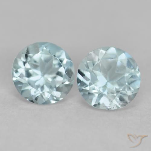 0.48ctw Naturel Bleu aquatique léger Bleu vert, Tour, VS