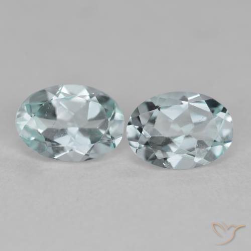 1.12ctw Naturel Bleu aquatique léger Bleu vert, ovale, VS