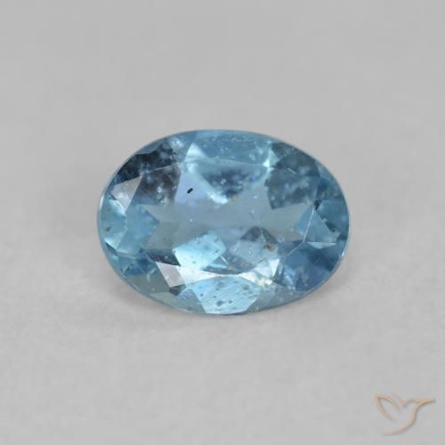 0.25ct Naturel Bleu azur profond Bleu vert, ovale, VS-SI