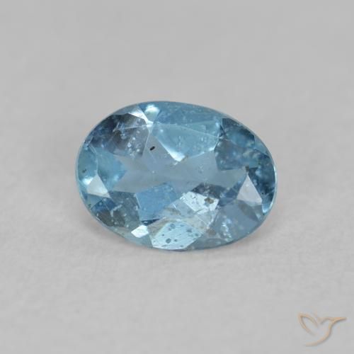 Bleu vert Bleu azur profond naturelle ovale, 0.25 ct, VS-SI