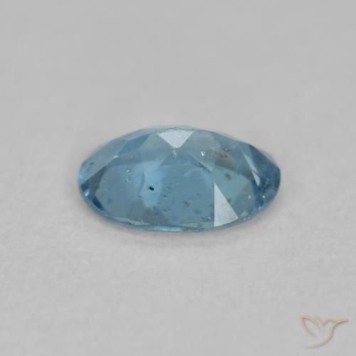 Bleu vert Bleu azur profond naturelle ovale, 0.25 ct, VS-SI