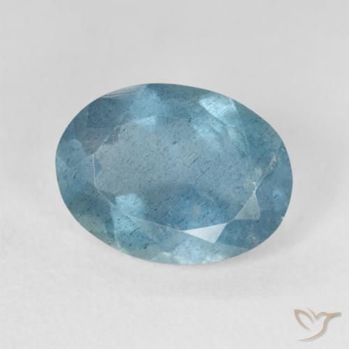 4.03ct Naturel Bleu verdâtre léger Bleu vert, ovale, VS-SI