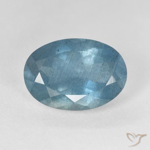 Aigue-marine turquoise naturelle coupe ovale, 5,55 ct, VS-SI