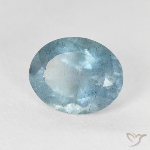 Bleu vert Light Bluish Turquoise naturelle ovale, 2.51 ct, VS-SI