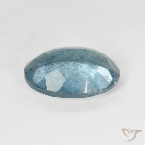 Bleu vert Vert bleu clair naturelle ovale, 5.15 ct, VS-SI