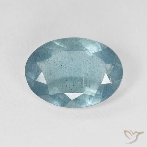 3.43ct Naturel Vert bleuâtre Bleu vert, ovale, VS-SI