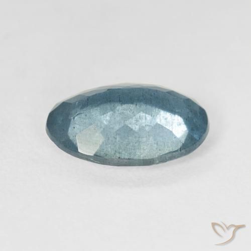 Bleu vert Vert bleuâtre naturelle ovale, 3.43 ct, VS-SI
