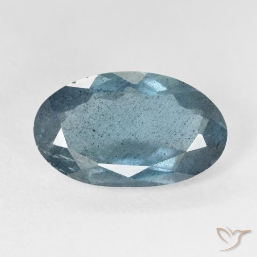 Bleu vert Vert bleu clair naturelle ovale, 5.79 ct, VS-SI