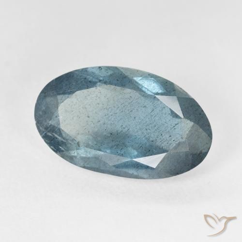 Bleu vert Vert bleu clair naturelle ovale, 5.79 ct, VS-SI