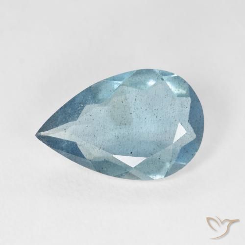 3.54ct Naturel Bleu aquatique léger Bleu vert, En forme de poire, VS-SI