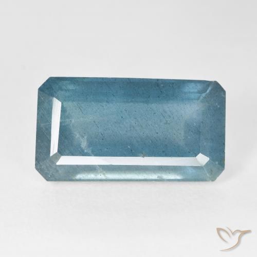 10.40ct Naturel Bleu moyen Bleu vert, Taille émeraude, VS-SI