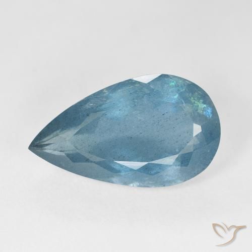 8.96ct Naturel Bleu verdâtre Bleu vert, En forme de poire, VS-SI
