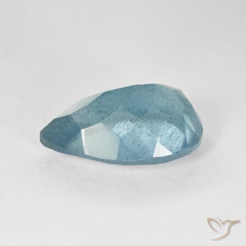 Bleu vert Bleu clair naturelle En forme de poire, 5.16 ct, VS-SI