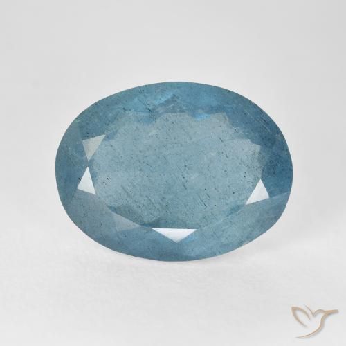 9.08ct Naturel Bleu clair Bleu vert, ovale, VS-SI