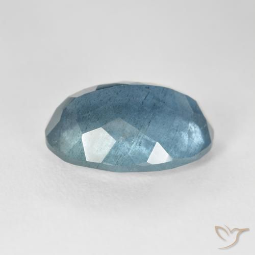 Bleu vert Bleu clair naturelle ovale, 9.08 ct, VS-SI