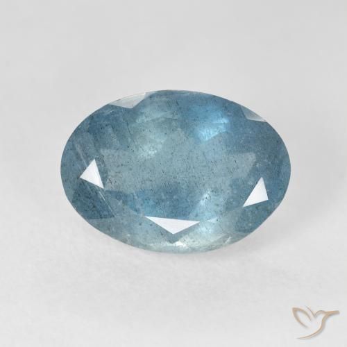 5.28ct Naturel Bleu clair Bleu vert, ovale, VS-SI