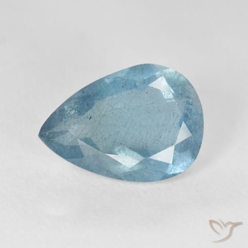 3.48ct Naturel Bleu verdâtre léger Bleu vert, En forme de poire, VS-SI