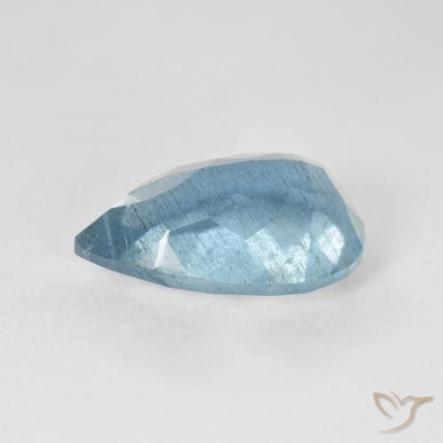 Bleu vert Bleu verdâtre léger naturelle En forme de poire, 3.48 ct, VS-SI