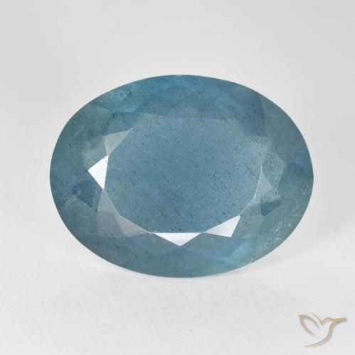 12.80ct Naturel Bleu verdâtre Bleu vert, ovale, VS-SI