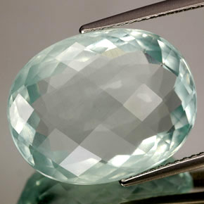 Aigue-marine bleue naturelle coupe ovale, 14,10 ct, SI