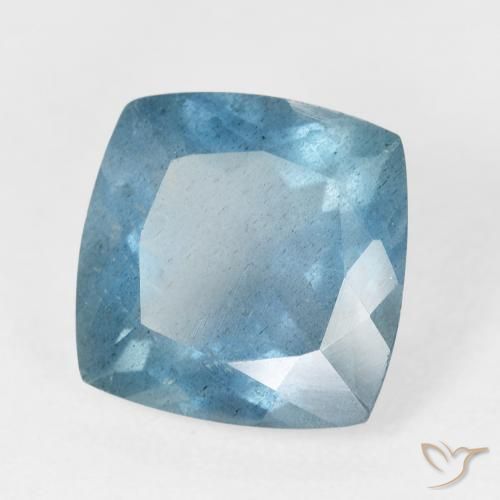 Bleu vert Vert bleuâtre naturelle Coussin, 6.26 ct, VS-SI
