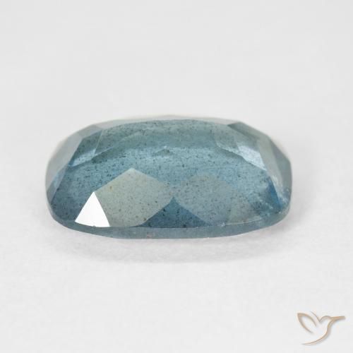 Aigue-marine turquoise naturelle coupe coussin, 5,26 ct, VS-SI