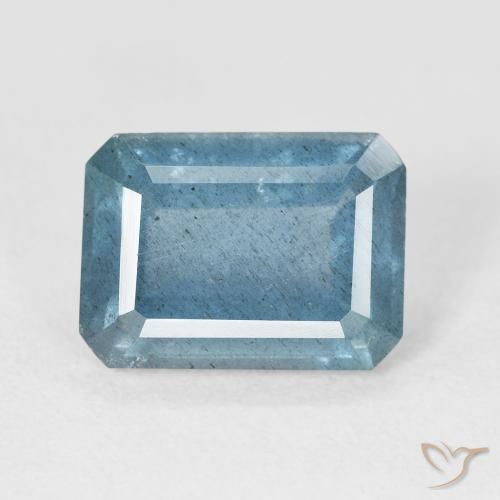 4.38ct Naturel Vert bleuâtre Bleu vert, Taille émeraude, VS-SI