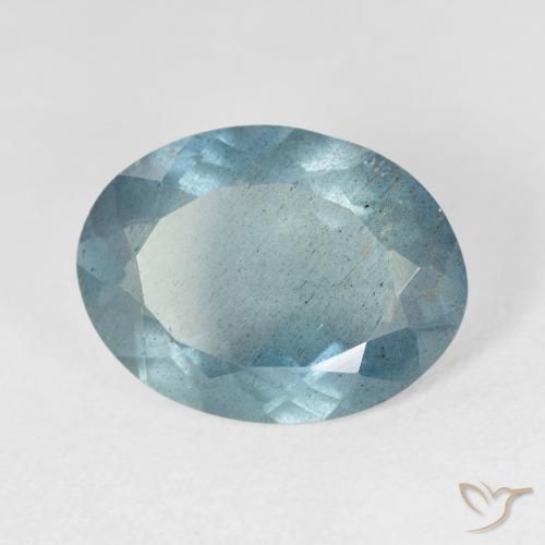 Bleu vert Light Bluish Turquoise naturelle ovale, 6.36 ct, VS-SI