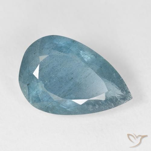 Bleu vert Light Bluish Turquoise naturelle En forme de poire, 5.66 ct, VS-SI