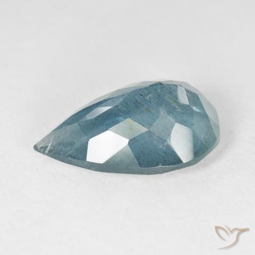 Bleu vert Light Bluish Turquoise naturelle En forme de poire, 5.66 ct, VS-SI
