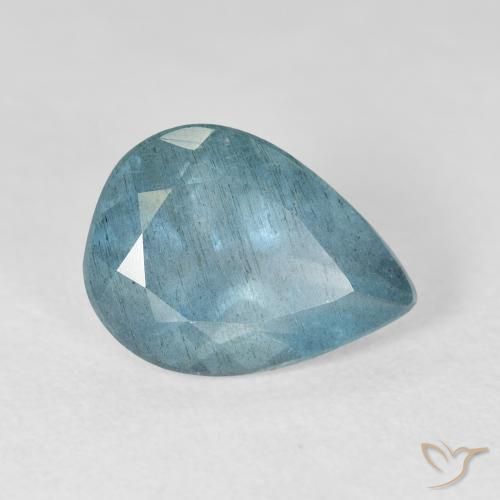 4.01ct Naturel Bleu verdâtre Bleu vert, En forme de poire, VS-SI