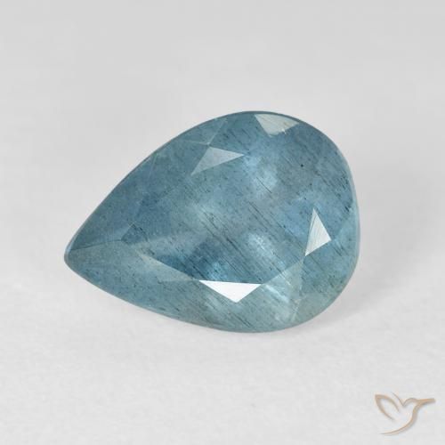 Bleu vert Bleu verdâtre naturelle En forme de poire, 4.01 ct, VS-SI