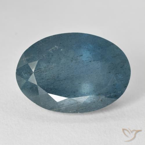 Aigue-marine bleue naturelle coupe ovale, 14,32 ct, translucide
