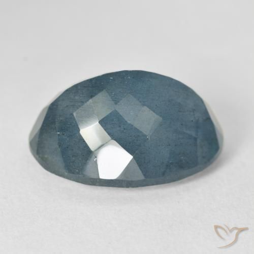 Aigue-marine bleue naturelle coupe ovale, 14,32 ct, translucide