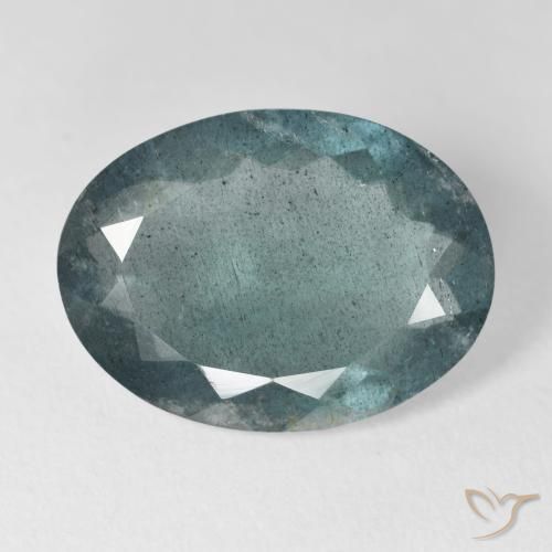 Aigue-marine bleue naturelle coupe ovale, 12,27 ct, VS-SI