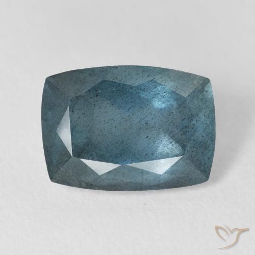 Aigue-marine bleue naturelle coupe coussin, 5,68 ct, VS-SI