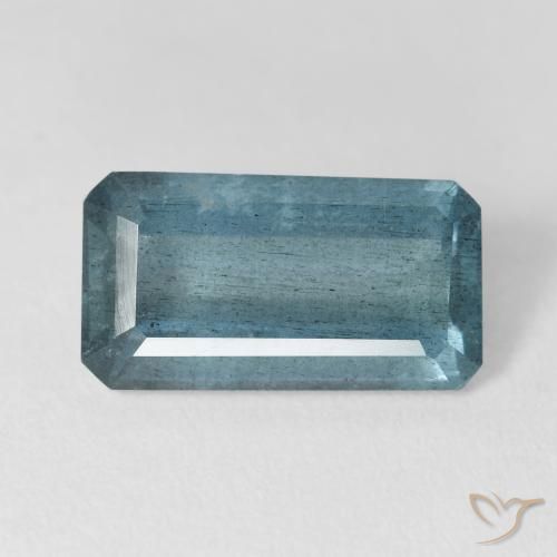 Bleu vert Bleu aquatique naturelle Octogone / coupe Émeraude, 6.79 ct, VS-SI