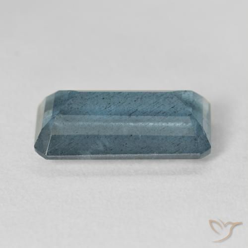 Bleu vert Bleu aquatique naturelle Octogone / coupe Émeraude, 6.79 ct, VS-SI