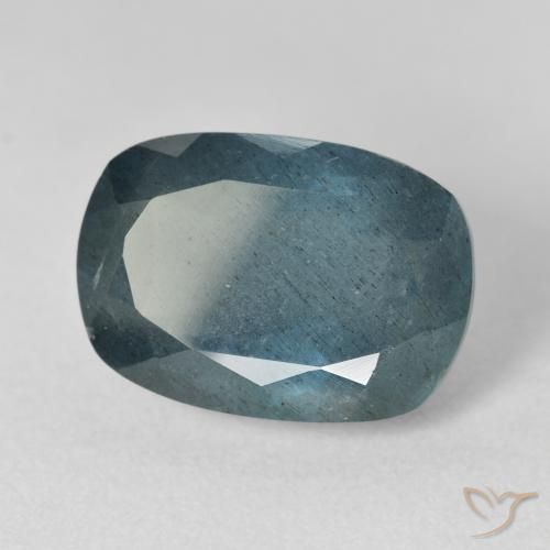 Aigue-marine bleue naturelle coupe coussin, 9,84 ct, VS-SI