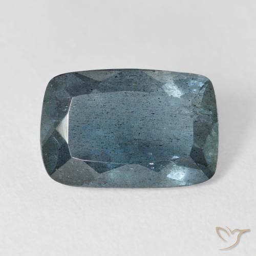 Aigue-marine bleue naturelle coupe coussin, 4,67 ct, VS-SI