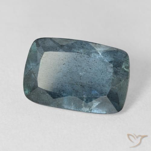 Aigue-marine bleue naturelle coupe coussin, 4,67 ct, VS-SI