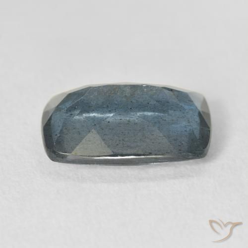 Aigue-marine bleue naturelle coupe coussin, 4,67 ct, VS-SI