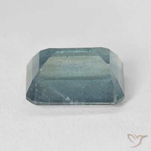 Aigue-marine bleue naturelle taille émeraude, 7,81 ct, VS-SI