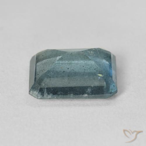 Aigue-marine bleue naturelle taille émeraude, 4,63 ct, VS-SI