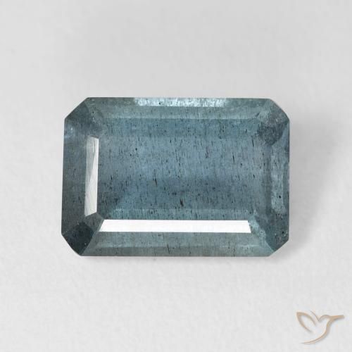 Aigue-marine bleue de 4,25 ct, taille émeraude, VS-SI