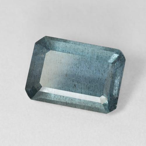 Aigue-marine bleue naturelle taille émeraude, 4,25 ct, translucide