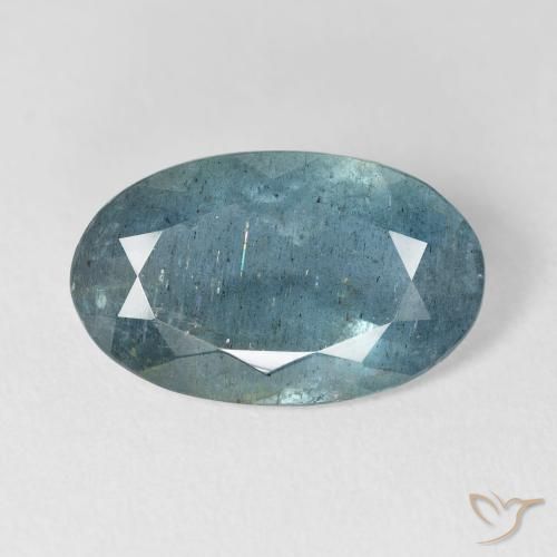 Aigue-marine bleue naturelle coupe ovale, 5,60 ct, VS-SI